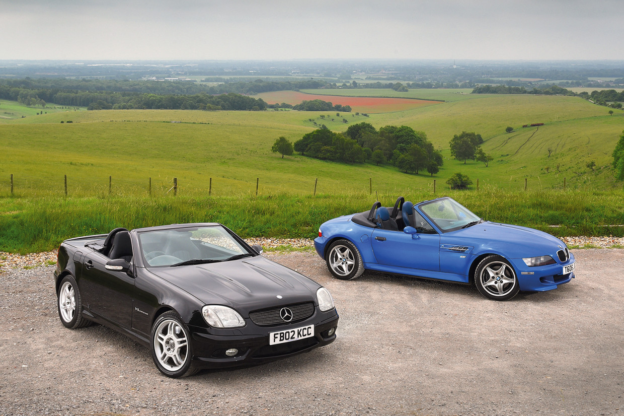 Natural brawn thrillers: Mercedes-Benz SLK32 AMG vs BMW Z3 M